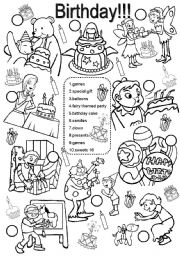 English Worksheet: Birthday