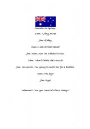 English worksheet: Australian Slang