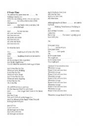 English worksheet: future tense - song