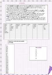 English Worksheet: parts of speech 2 KEY