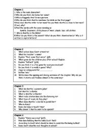 Comprenhension Questions on Abomination by Robert Swindells Chapters 1-10