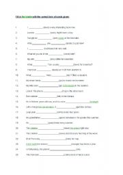 English Worksheet: present simple tense exercises