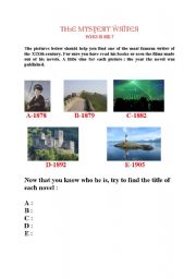 English Worksheet: THE MYSTERY WRITER