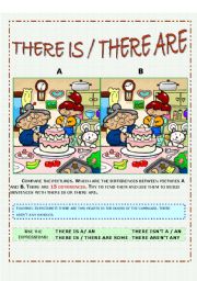 English Worksheet: There is / There are