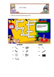 English worksheet: School objects