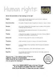 English Worksheet: Human rights