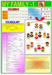 English Worksheet: My Family