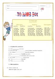 English Worksheet: Have got