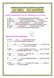 PAST SIMPLE PAST CONTINUOUS REVISION