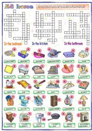 English Worksheet:  At home (2 of 2)