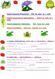 English Worksheet: Future modals 