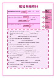 Word-formation (noun, adjective and adverb forming suffixes)