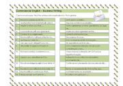 English Worksheet: Business Writing: Common Phrases