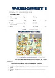 English Worksheet: past continouos tense