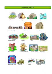 English Worksheet: Types of houses