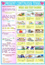 English Worksheet: PRESENT CONTINUOUS TENSE