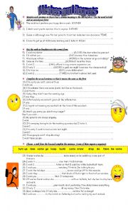 English Worksheet: Wishes and regrets worksheet 1