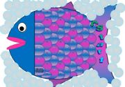 English Worksheet: Fish Gameboard - 52 spaces