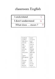 English worksheet: 3 key phrases (classroom english)
