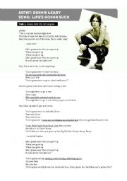 English Worksheet: Lyrics & Exercises: Denis Leary - When you grow up