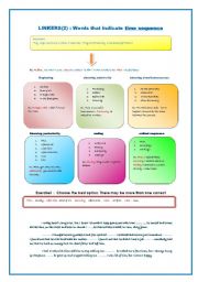 English Worksheet: TIME LINKERS