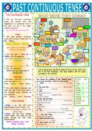 English Worksheet: PAST CONTINUOUS TENSE