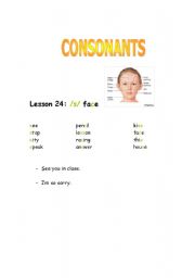 English worksheet: Consonants-sound /s/