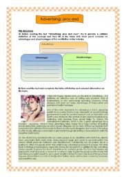 English Worksheet: THE MAGICAL WORLD OF AVERTISING (2/2: Reading comprehension))