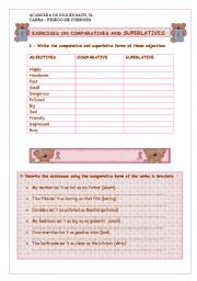 English Worksheet: Comparatives and superlatives