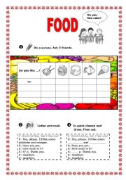 Food worksheet