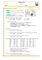 English Worksheet: Simple Past Revision Handout