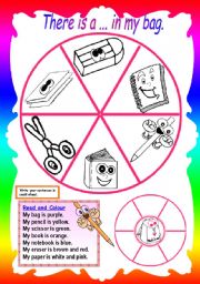 English Worksheet: School object 