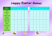 English Worksheet: Happy Easter Game