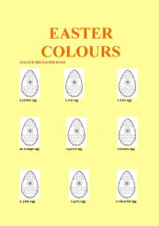 English worksheet: EASTER COLOURS