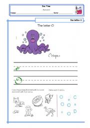 English worksheet: Letter O