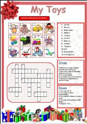 English Worksheet: My toys