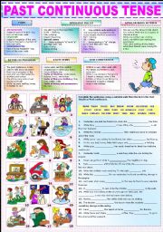 English Worksheet: THE PAST CONTINUOUS TENSE