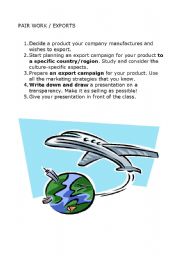 English worksheet: Export campaign