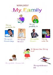 English worksheet: My family