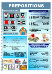 PREPOSITIONS OF PLACE AND PREPOSITIONS OF TIME