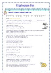 English Worksheet: 2 Cryptographs or Secret Message Activity