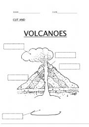 volcanoes esl worksheet by escolapia