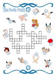 English Worksheet: Body crosswords