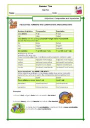 English Worksheet: Adjectives Degree