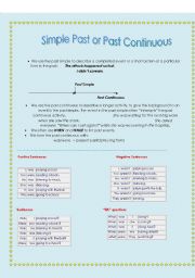 English worksheet: past continuous