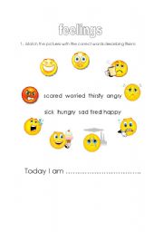 English Worksheet: feelings