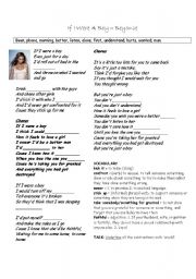 English Worksheet: If I were a Boy, Beyonce, 2nd conditional