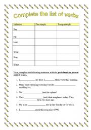 English worksheet: Present perfect/ past simple