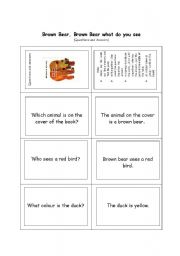 English worksheet: Brown bear what do you see?