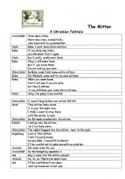 English Worksheet: The Mitten